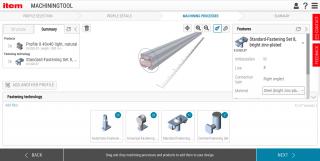 item Machiningtool для создания 2D- чертежей обработки алюминиевого профиля